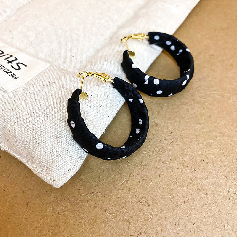 銀針多巴胺彩色耳圈甜美小清新簡約個性耳環設計感小衆歐美耳飾女