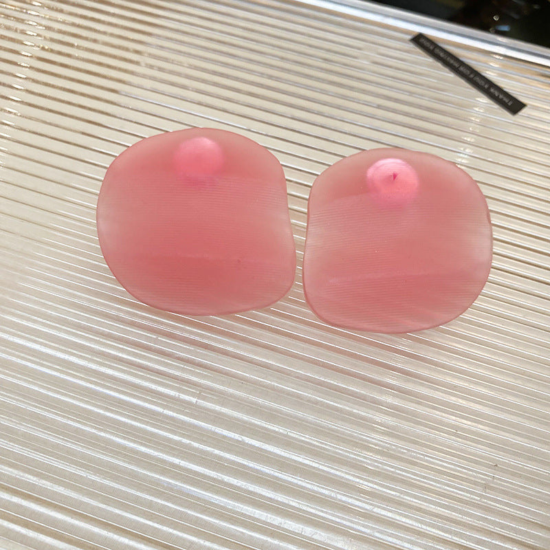 度假風粉色米珠花朵珍珠流蘇耳環少女氛圍感耳釘波西米亞甜美耳飾
