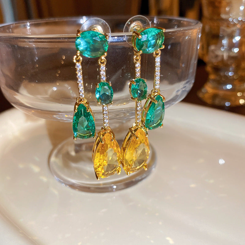 銀針超仙珍珠花朵流蘇耳環氣質時尚耳釘跨境歐美誇張高級感耳飾女