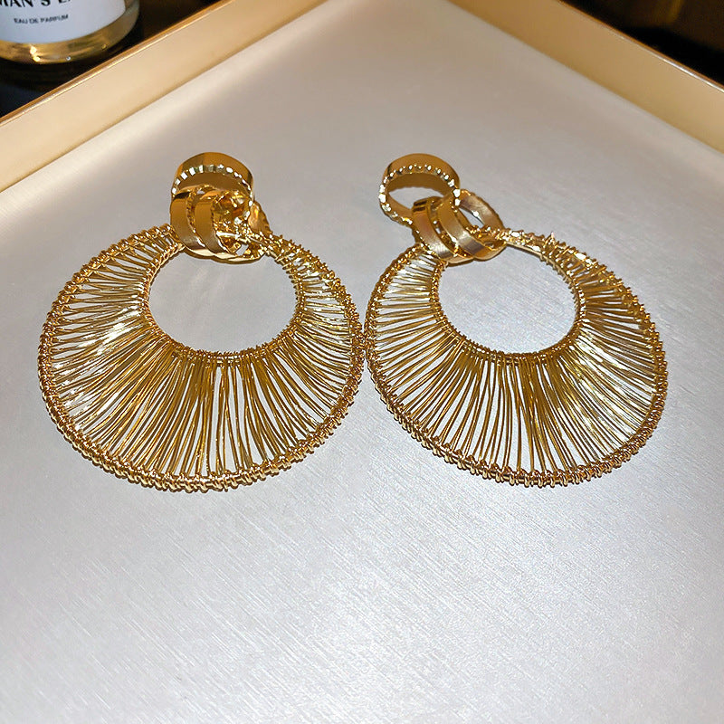 銀針冷淡風透明樹脂水滴花朵珍珠耳環時尚耳釘跨境歐美高級感耳飾