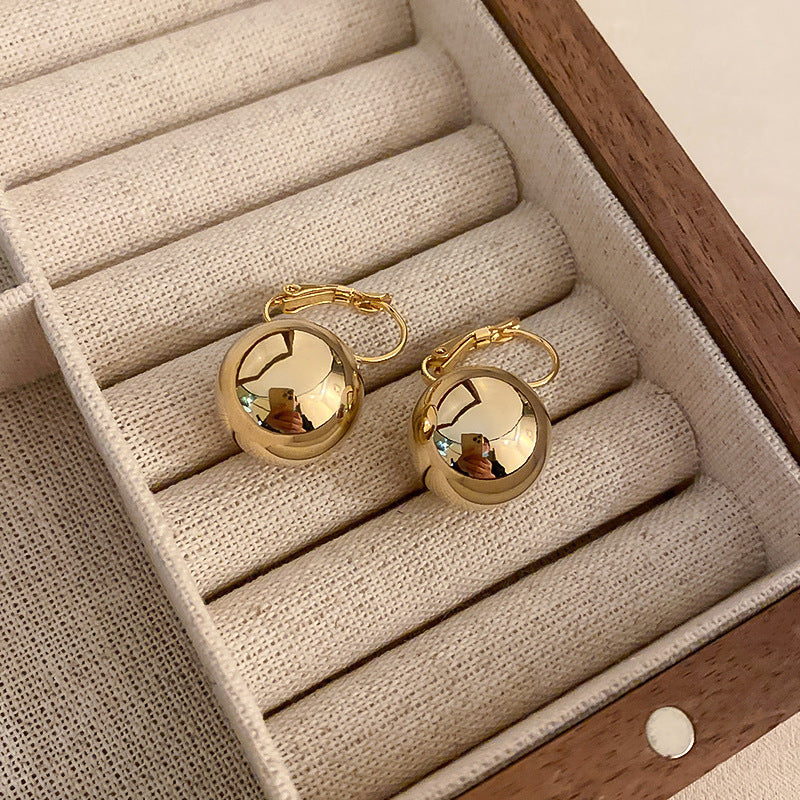 銀針歐美冷淡風鑲鑽愛心圓圈耳圈小衆簡約誇張耳環百搭高級感耳飾