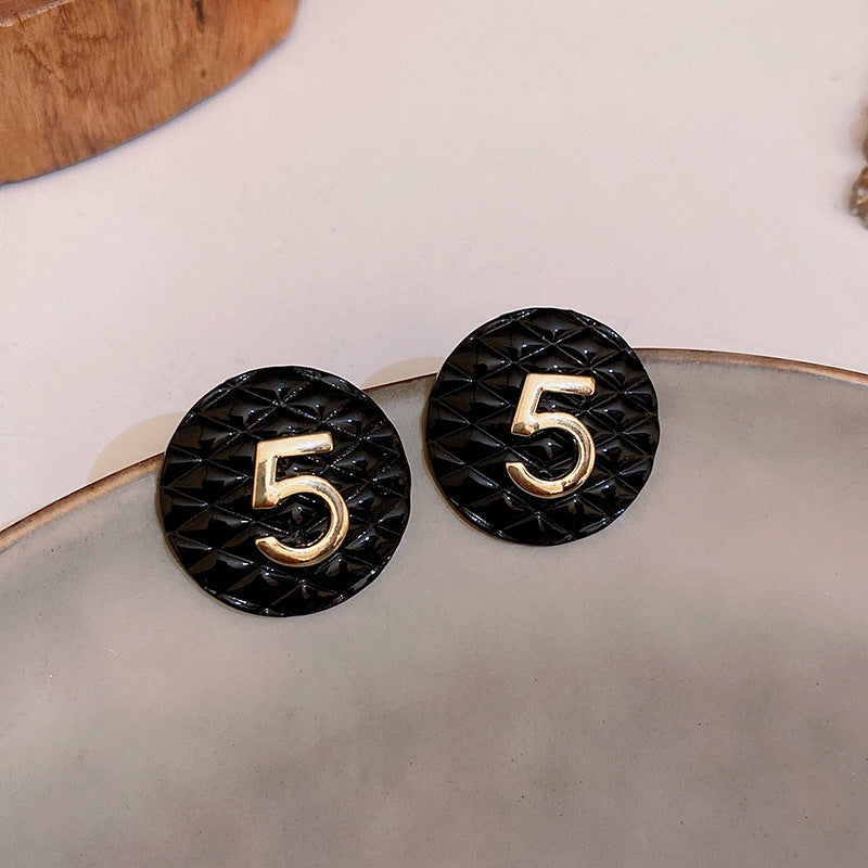 銀針復古花朵愛心字母珍珠耳環法式氣質耳釘輕奢高級感耳飾女