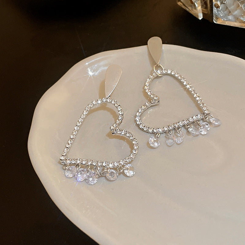 銀針歐美跨境專供花朵珍珠流蘇耳環氣質個性耳釘誇張高級感耳飾女