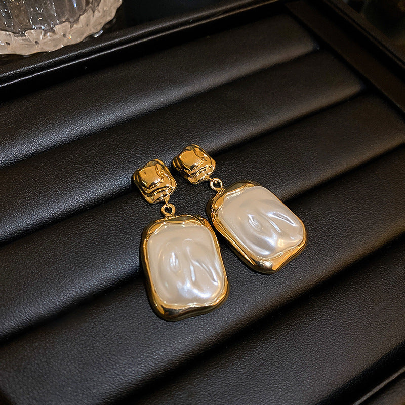 銀針輕奢鋯石花朵蝴蝶珍珠款耳釘氣質耳環高級感秋冬法式復古耳飾