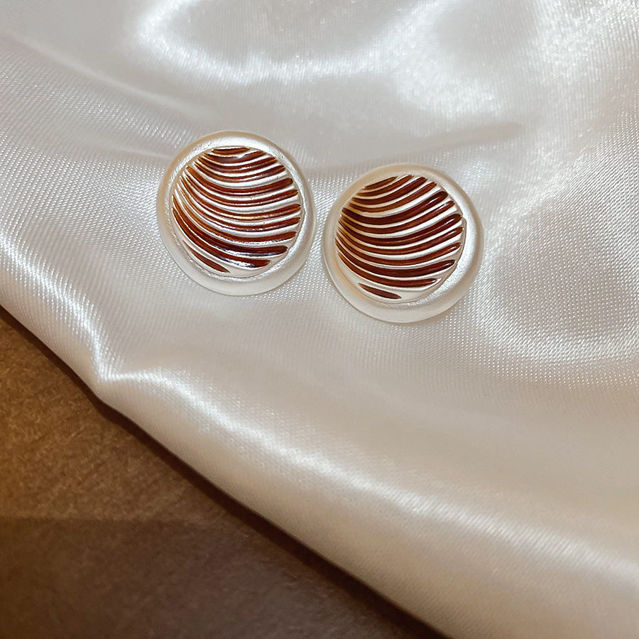 銀針圓圈銀色耳環輕奢高級感耳釘女冷淡風時尚百搭耳飾設計感小衆