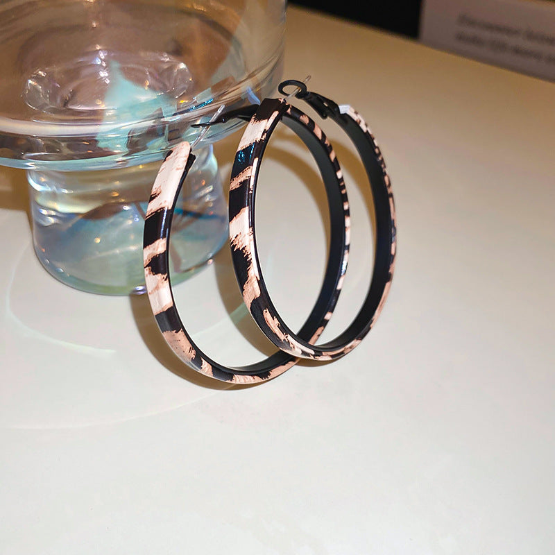 銀針樹脂暈染花朵耳環輕奢高級感耳釘復古時尚百搭耳飾設計感小衆