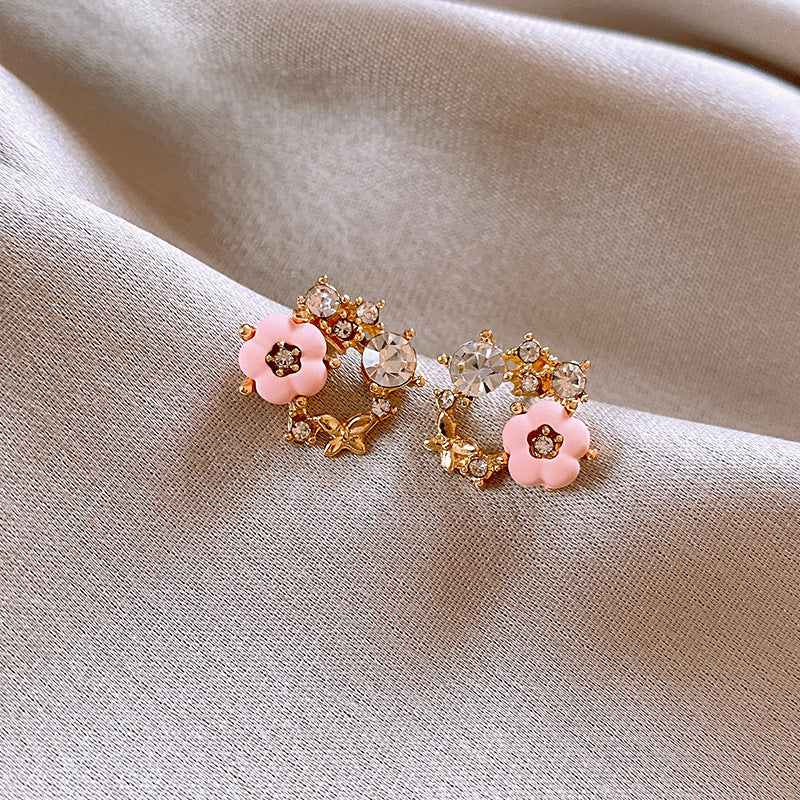 銀針超仙珍珠花朵流蘇耳環氣質時尚耳釘跨境歐美誇張高級感耳飾女