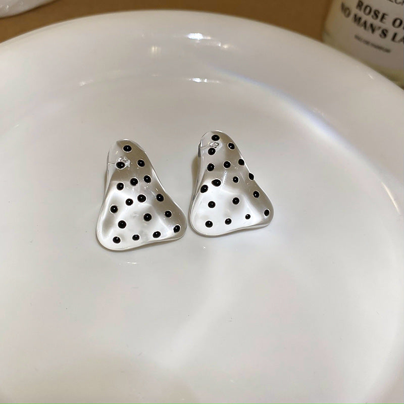 銀針冷淡風透明樹脂水滴花朵珍珠耳環時尚耳釘跨境歐美高級感耳飾