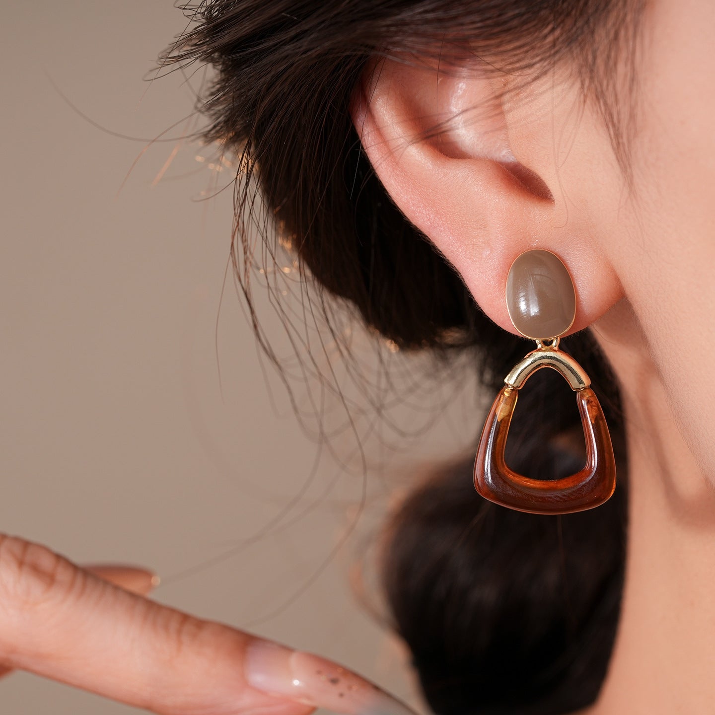 銀針復古美拉德幾何方形耳環輕奢高級感耳釘女時尚耳飾設計感小衆