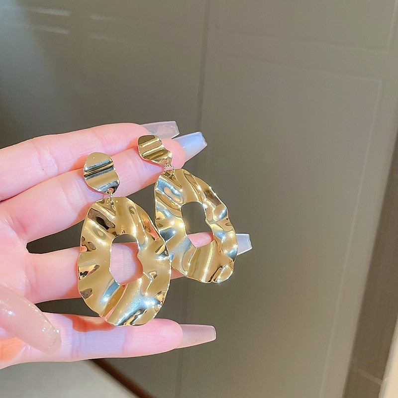 銀針超仙珍珠花朵流蘇耳環氣質時尚耳釘跨境歐美誇張高級感耳飾女