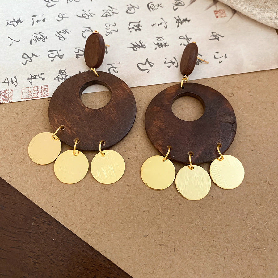 銀針樹脂不規則幾何形鏤空耳環輕奢高級感耳釘復古耳飾設計感小衆