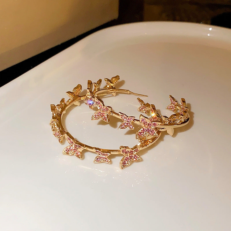 銀針歐美誇張金屬風幾何耳環簡約小衆設計耳釘氣質時尚高級感耳飾