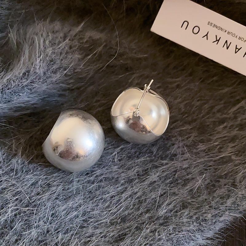 銀針圓圈銀色耳環輕奢高級感耳釘女冷淡風時尚百搭耳飾設計感小衆