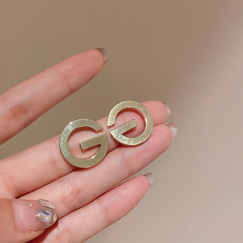 銀針法式黑色鑲鑽字母珍珠包包流蘇耳環小衆氣質耳釘高級感耳飾女