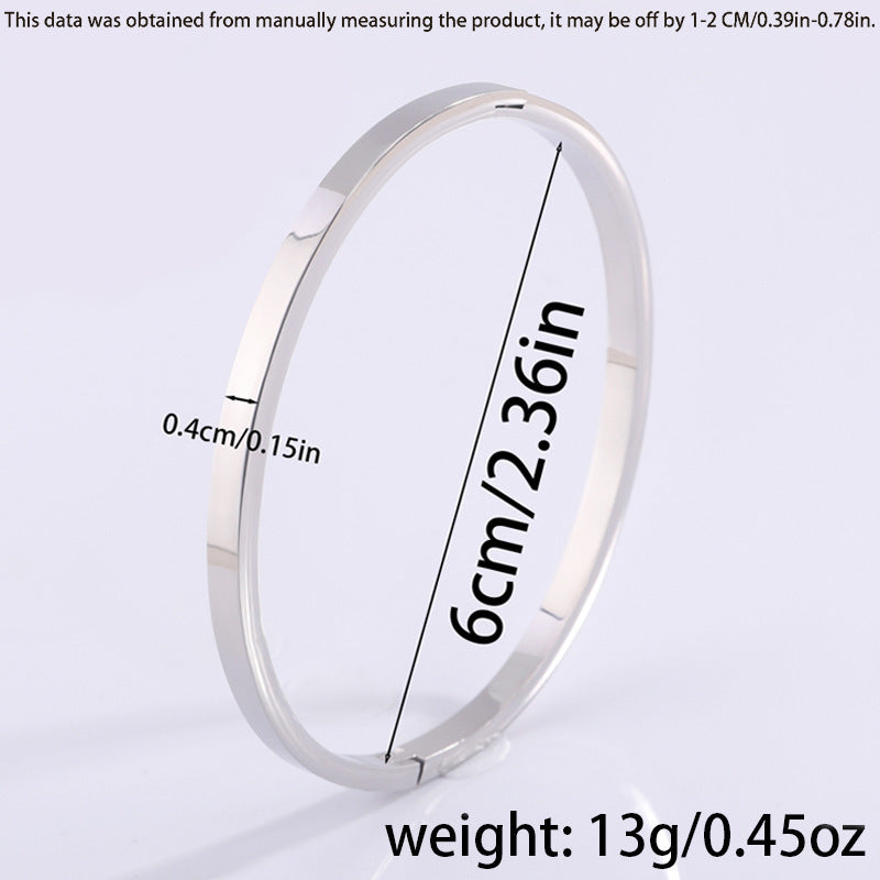 鈦鋼手鐲時尚簡約卡家手鐲女生高級感精緻18k鍍金不掉色手環