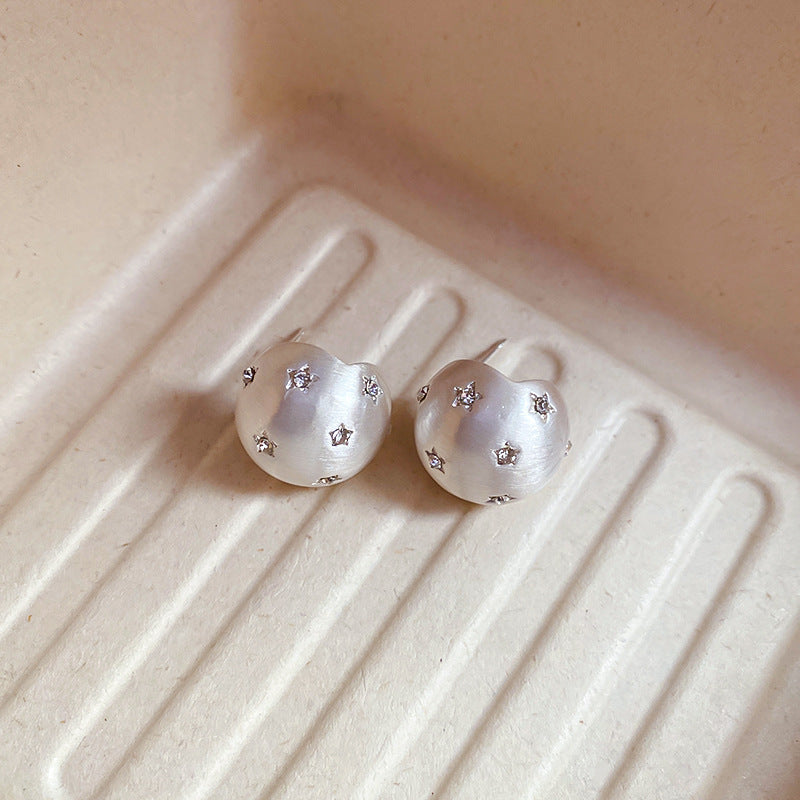 銀針圓圈銀色耳環輕奢高級感耳釘女冷淡風時尚百搭耳飾設計感小衆