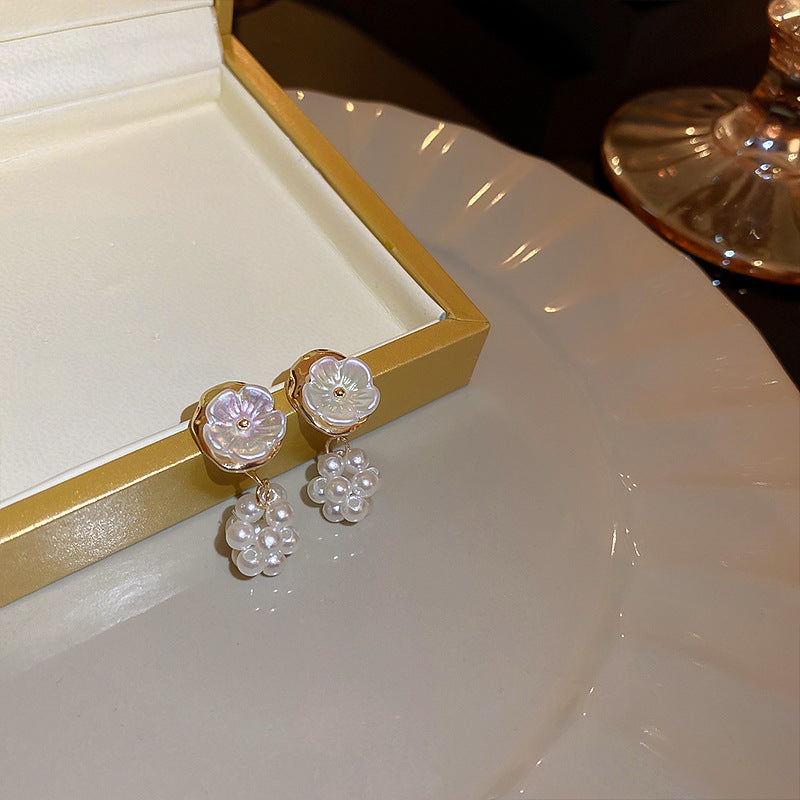 银针欧美跨境花朵几何流苏耳钉时尚金属风耳环轻奢高级感耳饰