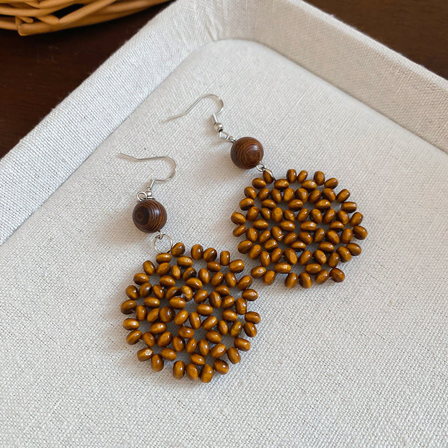 銀針樹脂不規則幾何形鏤空耳環輕奢高級感耳釘復古耳飾設計感小衆