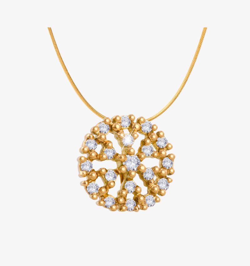 Gold Beaded Choker Necklace - Image 3