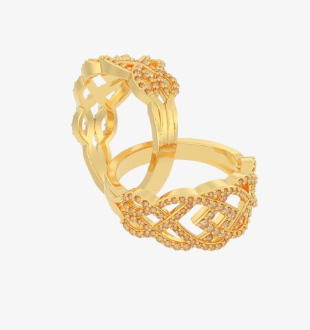Diamond and White Topaz Ring Sets