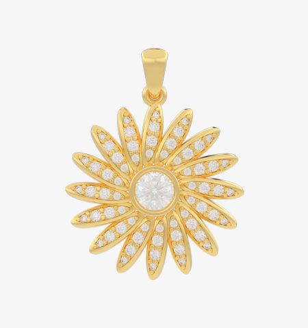 Sunburst Medallion Gold Necklace