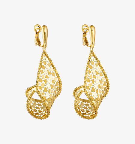 Twisted Gold Rope Hoops